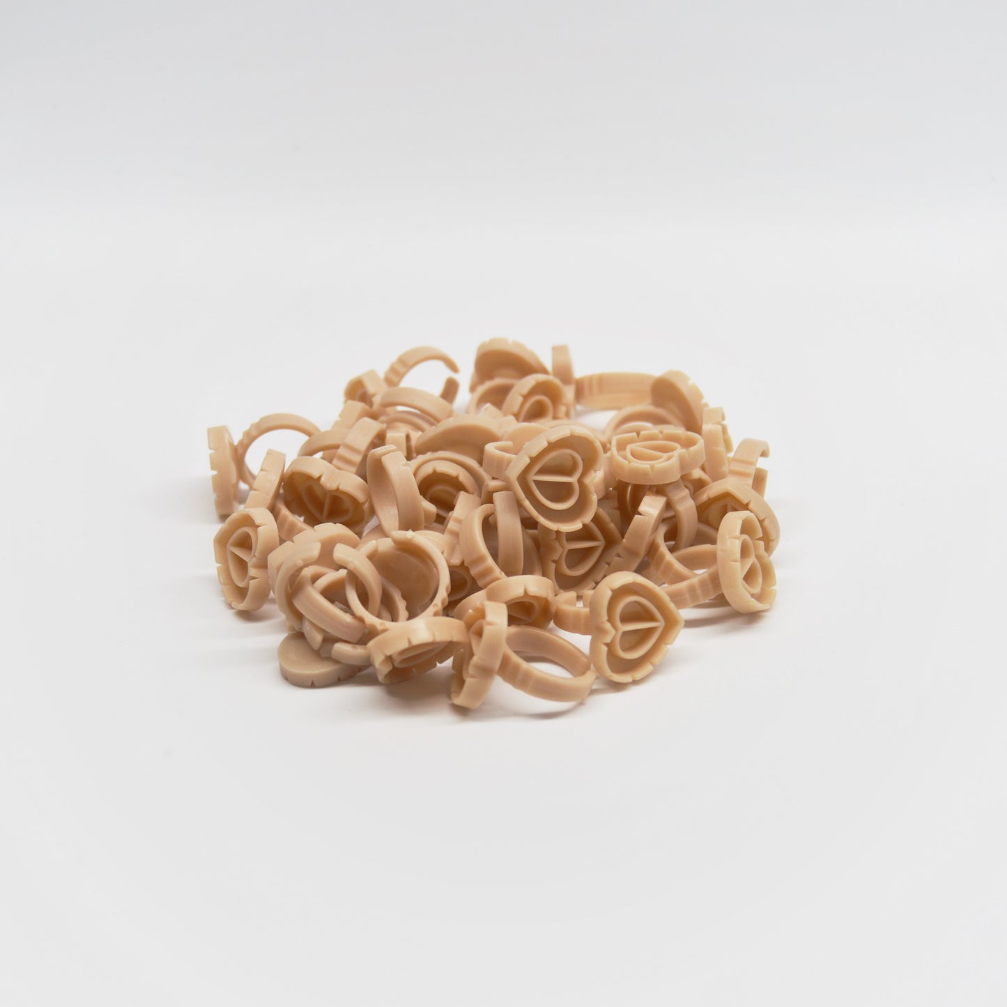 Beige Glue Ring - (25pcs)