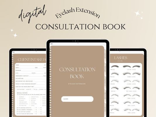 Digital Eyelash Extension Consultation Book