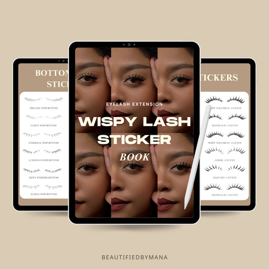 Trending Wispy Eyelash Extension Sticker Book