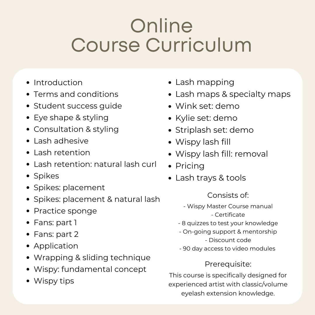 Online Wispy Master Course