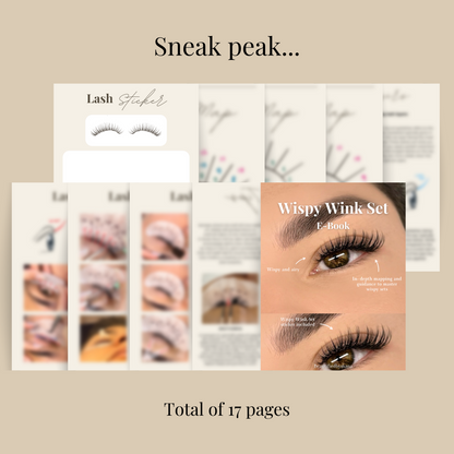 Wispy Wink Set E-Book | Lash Sticker + Lash Simulation