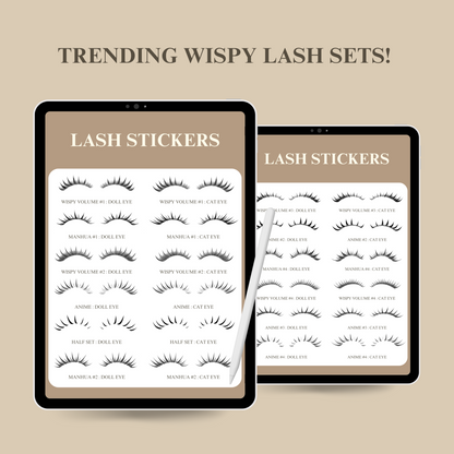 Trending Wispy Eyelash Extension Sticker Book