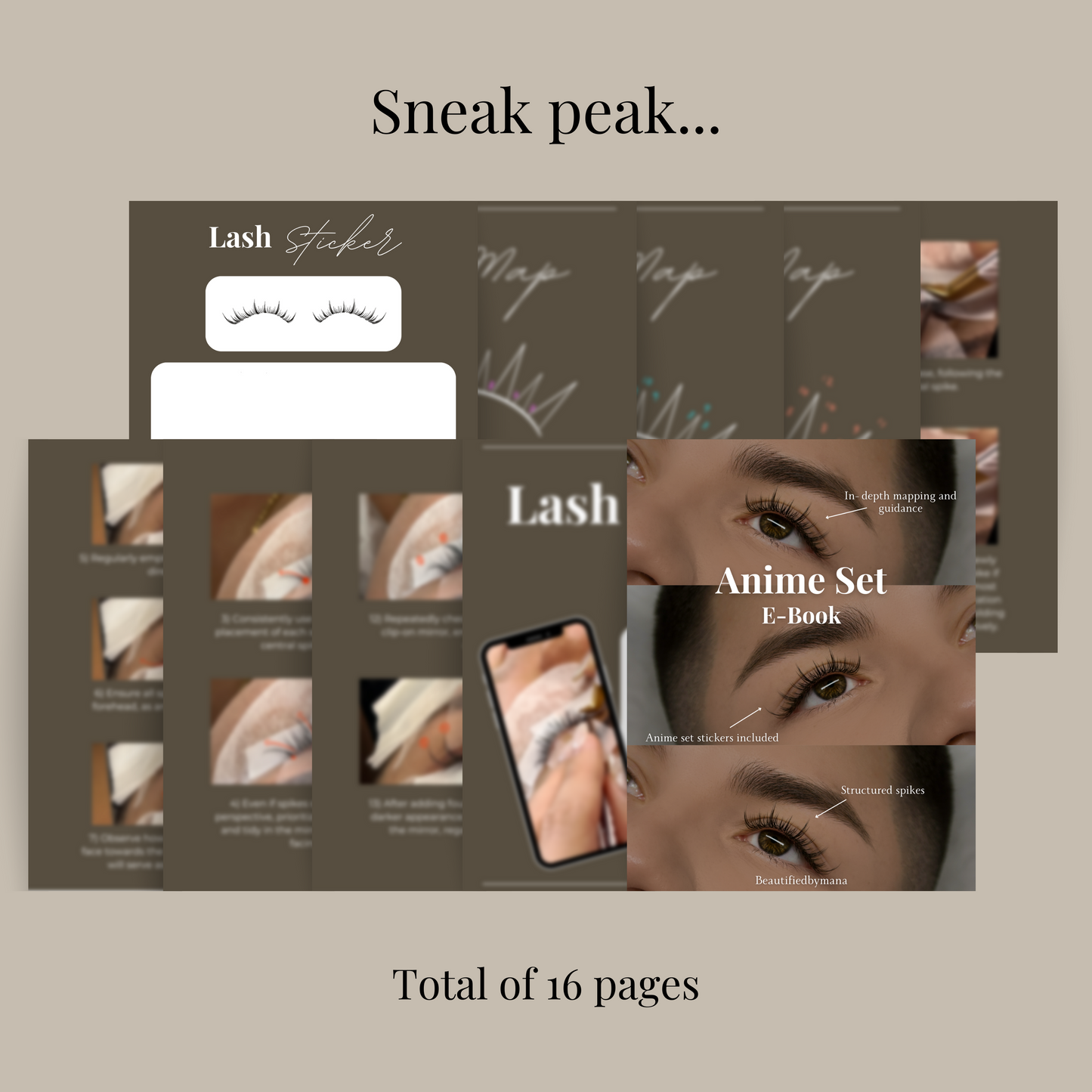 Anime Set E-Book | Lash Sticker + Lash Simulation