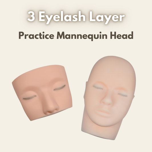 3 Layer Eyelash Practice Mannequin Head