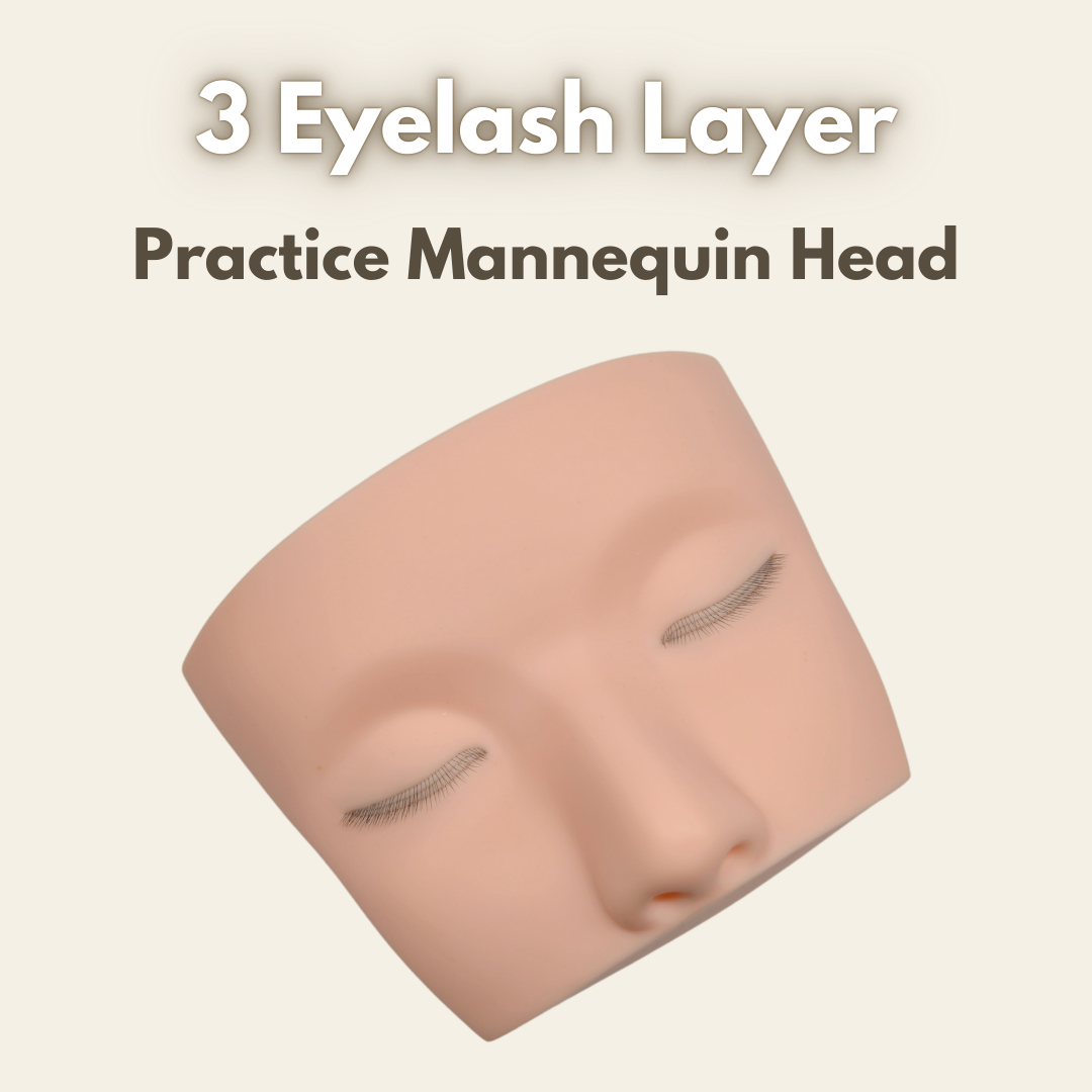 3 Layer Eyelash Practice Mannequin Head