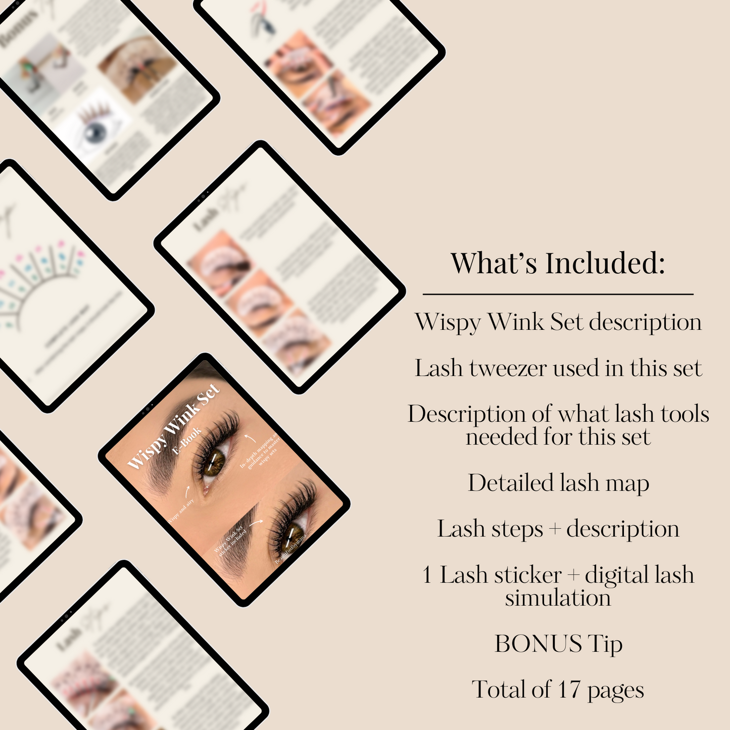 E-BOOK BUNDLE | Anime + Wet Kylie + Wispy Wink Set E-Book | Lash Sticker + Lash Simulation