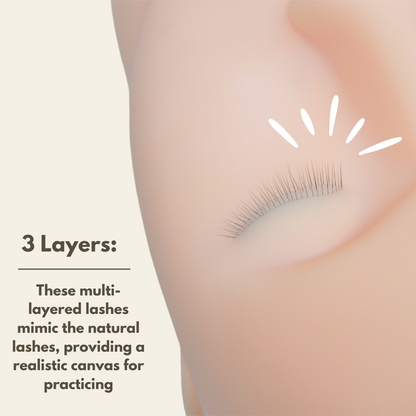 3 Layer Eyelash Practice Mannequin Head