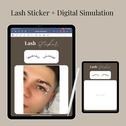 Anime Set E-Book | Lash Sticker + Lash Simulation